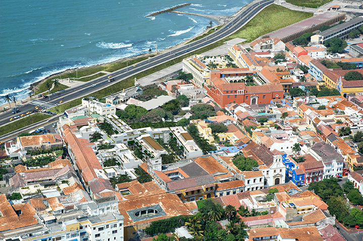 Vista aerea de la ciudad de Cartagena